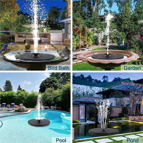 Fontaine Solaire Flottante pour Bassin – Pompe à Eau Décorative avec Effet Jet