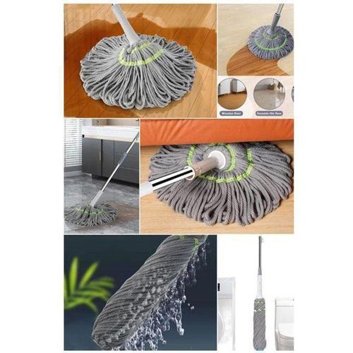 Serpillière Essorage Automatique 360° – Manche Télescopique & Tête Rotative – Nettoyage Facile Sans Effort