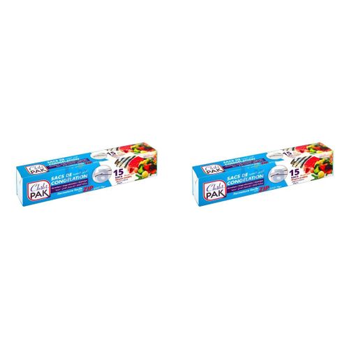 Sacs de Congélation - Hermétiques avec Fermeture Zip - Pour Aliments et Conservation - Lot de 40 Sacs (24x25cm)