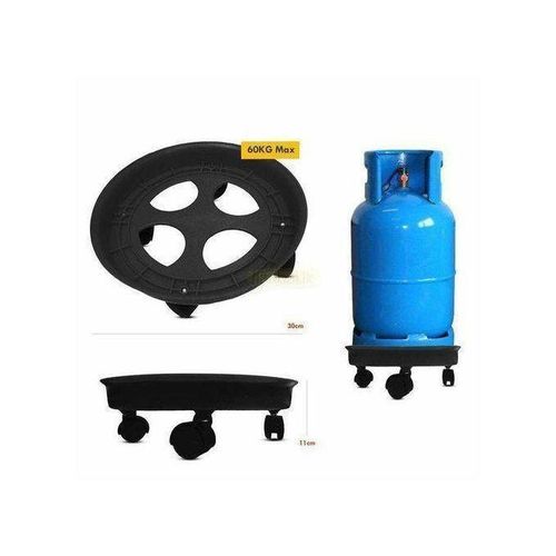 Support chariot de bouteille de gaz avec 4 roulettes plastique fort Support 60 KG