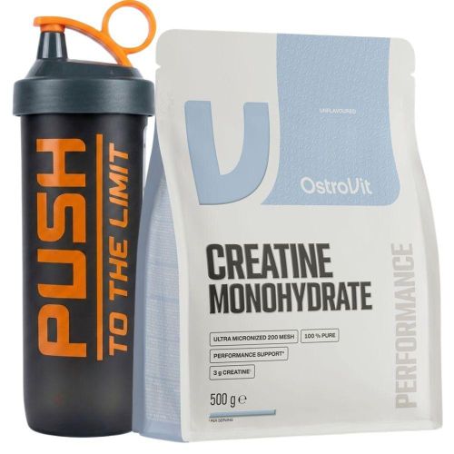PACK Creatine Monohydrate 500 g Naturel + Shaker 600 ml Créatine Pure Force & Performance 166 Portions