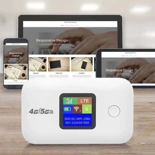Routeur 4G LTE avec SIM 150 Mbps – Mini Modem WiFi Portable Batterie 3000 mAh pour Maison Voyage Voiture
