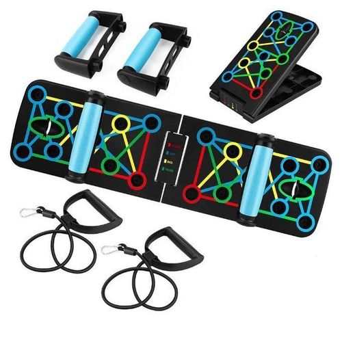 Barre de traction avec câbles pour exercices de musculation - planche push up pliable