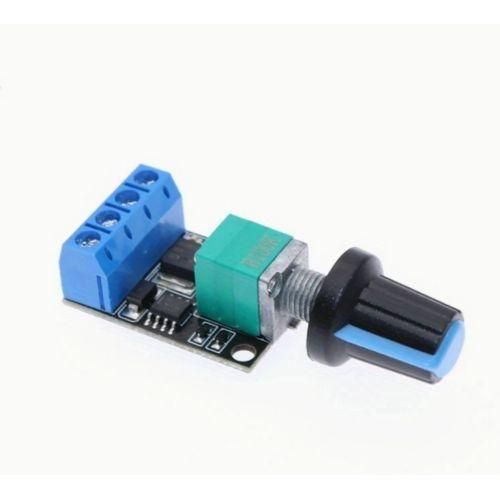 régulateurs de vitesse moteur DC 5V-16V 10A PWM sans étage avec variateur LED - Haute efficacité 98%, design compact avec contrôle par potentiomètre pour moteurs,robotique, contrôleur de vitesse électronique
