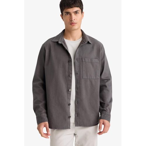 Chemise en gabardine manches longues Coupe dcontracte