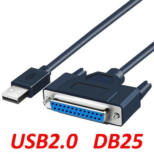 Cable USB vers DB25 pour imprimante scanners... Câble d'imprimante USB 2.0 male vers DB25 femelle 25 broches (IEEE 1284)