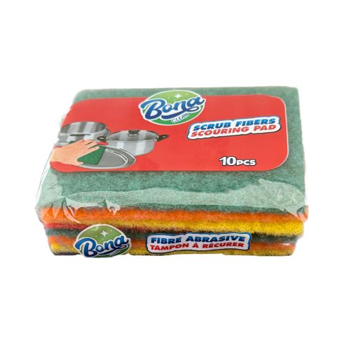 Tampon à récurer Fibre, Multicol , MAX, 10 Pcs
