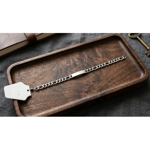 Bracelet gourmette en Acier Inoxydable - Argenté