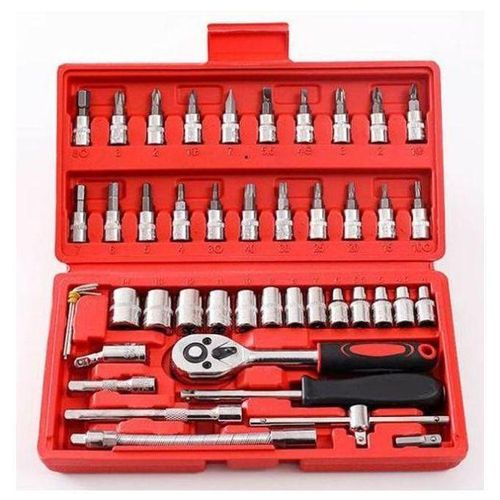 Kit d’Outils Professionnels de Réparation – Ensemble de 46 Pièces – Boîte à Outils Mécanique