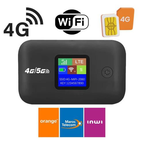 Routeur 4G avec carte SIM 150 Mbps routeur sans fil 4G LTE modem MiFi portable 3000 mA répéteur Wifi mobile de voyage