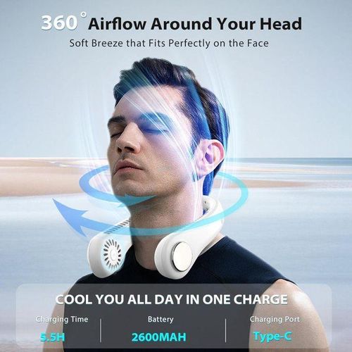 Ventilateur de Cou Portable – Refroidissement 360°