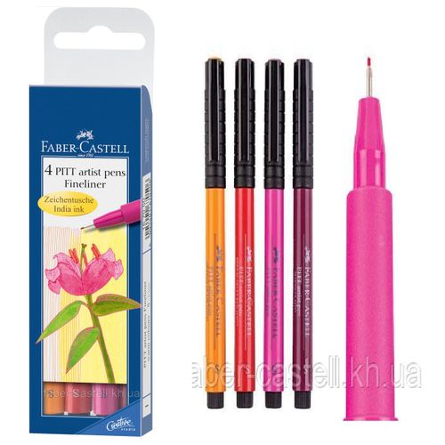 4 Feutre PITT ARTIST PEN Fineliner (couleur chaude)