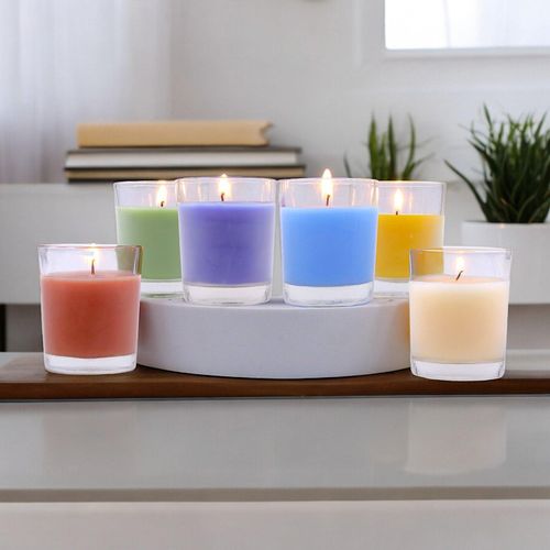 Bougie parfumée en verre chic pour maison et détente