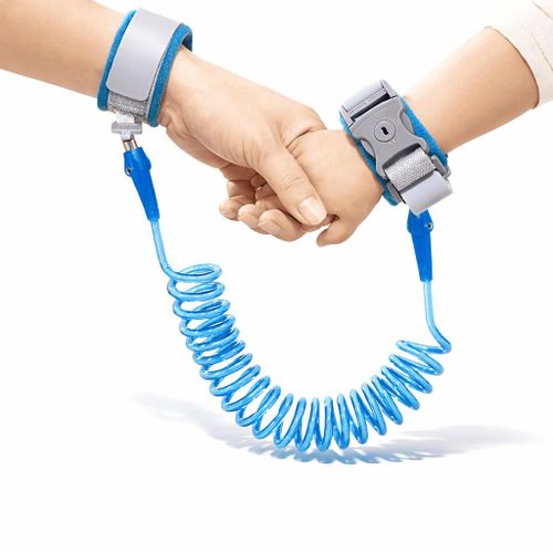 Ceinture de Scurit Anti-Perte pour Enfants Bracelet Double avec Cordon Flexible Rotatif 360 Convient aux Enfants de 1 10 Ans