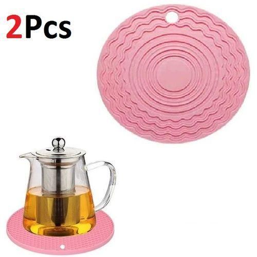 Tapis de table rond antidérapant - Lot de 2 pièces idéal pour une protection thermique