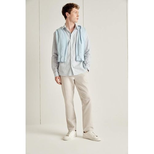 Pantalon en coton et lin
