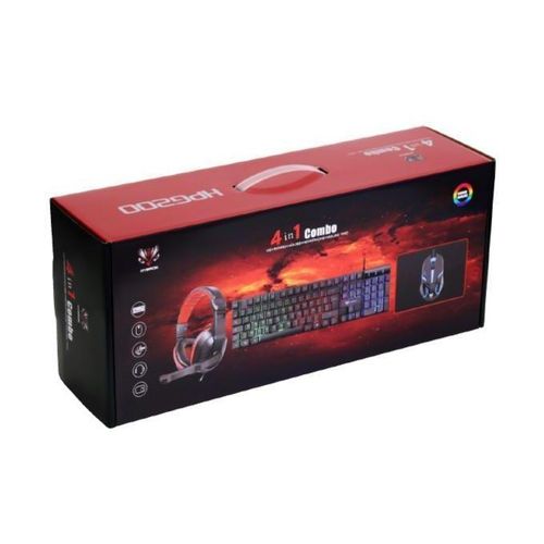 HYBROK Pack Gaming - Clavier+Souris+Tapis+Casque