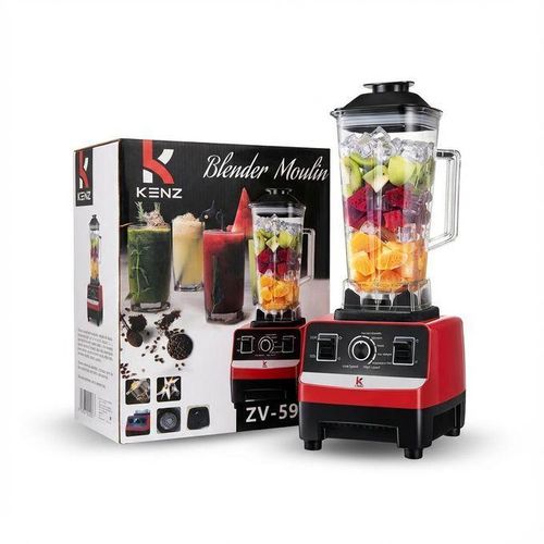Kenz Blender multi-vitesses Moulinex - Votre allié idéal pour préparer cocktails et soupes.