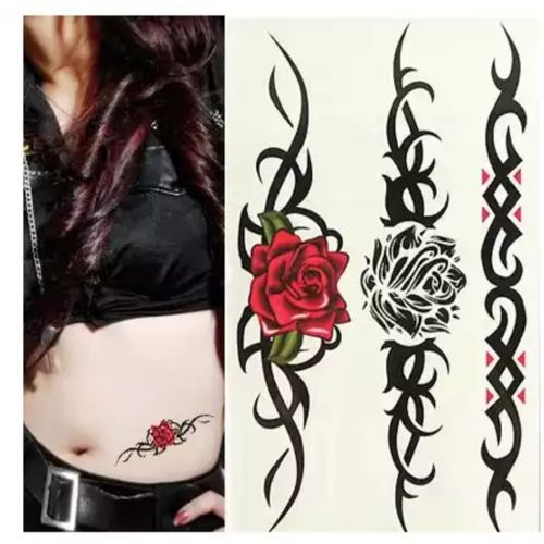 Tatouage temporaire autocollant sexy tato impérmeable pour femme