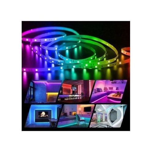 Bande lumineuse LED RGB avec télécommande pour voiture et maison
