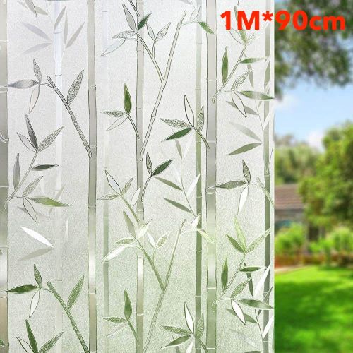 Film Décoratif Anti-regards pour Fenêtre 3D Statique - Motif Bambou 1m*90cm