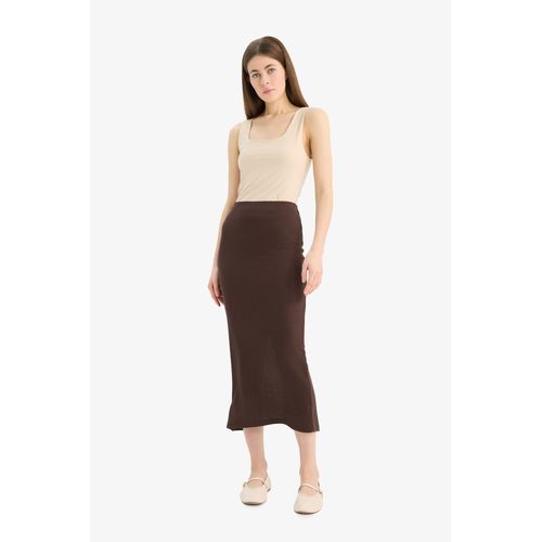 Jupe Femme extensible - Marron - C4497AX.