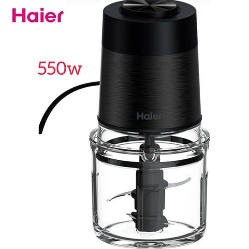 Hachoir 550 W avec bol en verre de 0,5 l 2 niveaux de vitesse, fond antidérapant