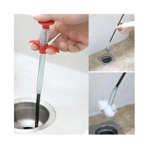 Brosse Déboucheur Flexible pour Lavabo et Éviers - Cuisine et Salle de Bain
