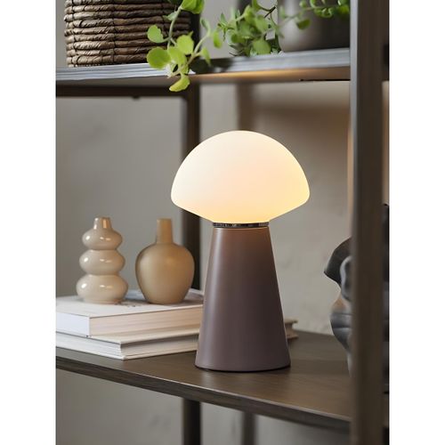 Lampe à poser - Portable et sans fil - Éclairage d'ambiance - Marron, Ø15xH25cm