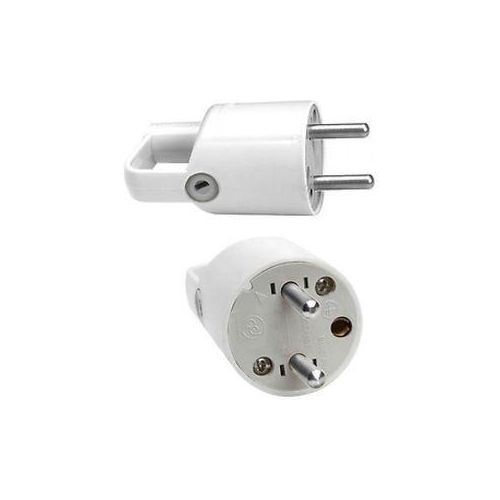 Fiche mâle 2P+T // L.A.P - 16A-250v // blanc, une fiche mâle 2P+T fiable et sécurisée
