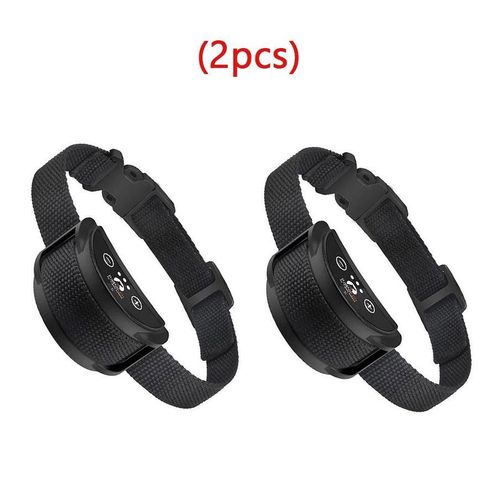 Collier De Dressage Anti-Aboiement Choc Électrique Pour Chien Charge Usb (2pcs)