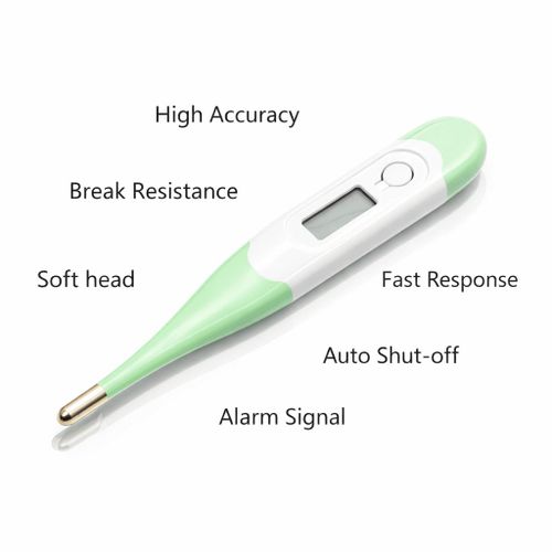 Thermomètre médical numérique avec écran LCD – Mesure rapide et précise – Embout flexible confortable – Pour enfants et adultes