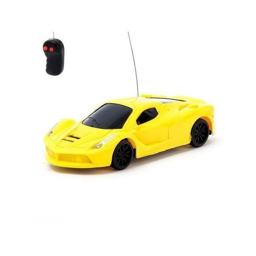 jouet RC voiture Ferrari sans fil Course RC 27 MHz 18 cm Cadeau pour enfants jaune