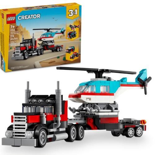 Le camion remorque avec hélicoptère 31146, 270 pièces 7+