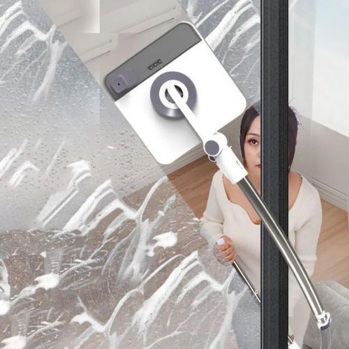 Nettoyeur de Vitres Télescopique Double Face, Brosse Nettoyante avec Manche Long Extensible en Acier Inoxydable, Outil de Nettoyage pour Fenêtres en Hauteur