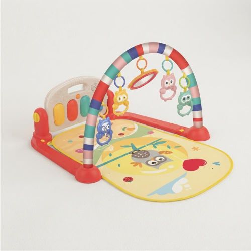 Tapis d’Éveil et Arche de Jeux avec Piano et Jouets Amovibles – 40 × 75 × 58 cm – Couleur aleatoire