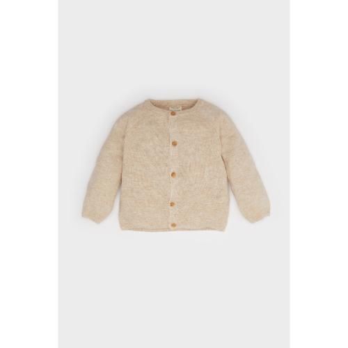 Cardigan Bébé garçon coupe regular en acrylique - Beige - A3833A5.