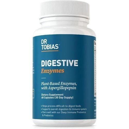 Dr. Tobias Enzymes digestives avec amylase, bromélaïne, lipase, lactase, protéase, papaïne et plus, supplément de digestion avec 18 enzymes pour la digestion et la santé intestinale, 60 capsules, 30 portions