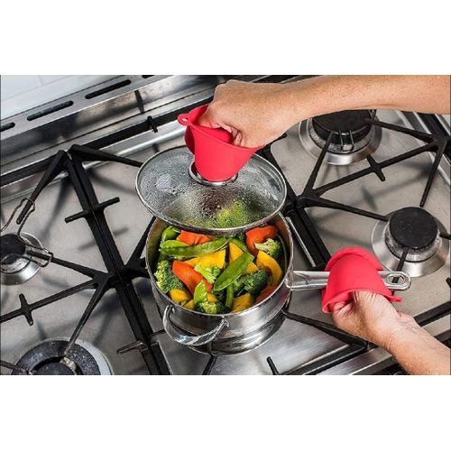 2 قطعة سيليكون وعاء حامل كعكة المشكل قفازات حامل طبق الخبز المطبخ طبق وعاء الفرن - أزرق