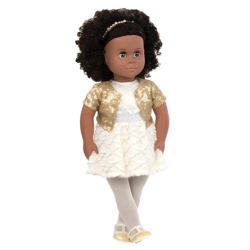 Poupée Mannequin - Cheveux Bouclés et Tenue Scintillante - Jouet Créatif pour Enfants - 46 cm