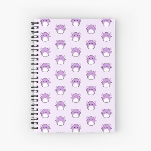 Purple Axolotl Squishmallow Spiral Notebook Bloc note