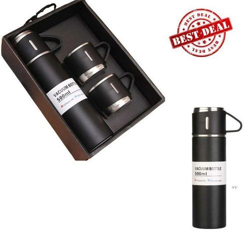 Ensemble Tasse Sous Vide 500ml Double Paroi en Acier Inoxydable – Mug Isotherme Café, Thé, Vin, Bière, Bouteille d’Eau de Voyage Business, Isolation Longue Durée