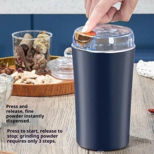 Broyeur Électrique de Grains et Épices – Mini Moulin de Cuisine en Acier Inoxydable pour Café, Céréales, Herbes Aromatiques Sèches et Ingrédients Alimentaires