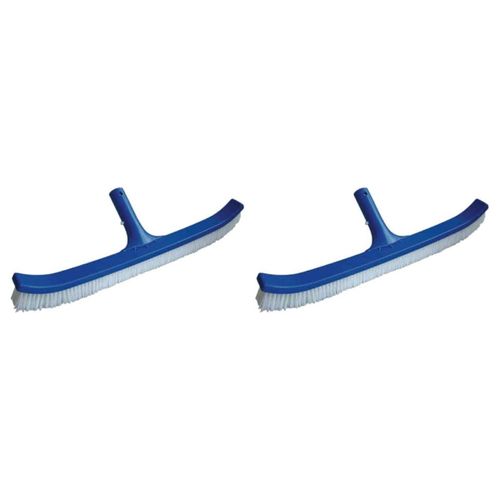 Lot de 2 - Brosse Murale Pour Piscine - Manche Ergonomique, Poils Synthétiques - Nettoyage Efficace des Murs et Fond