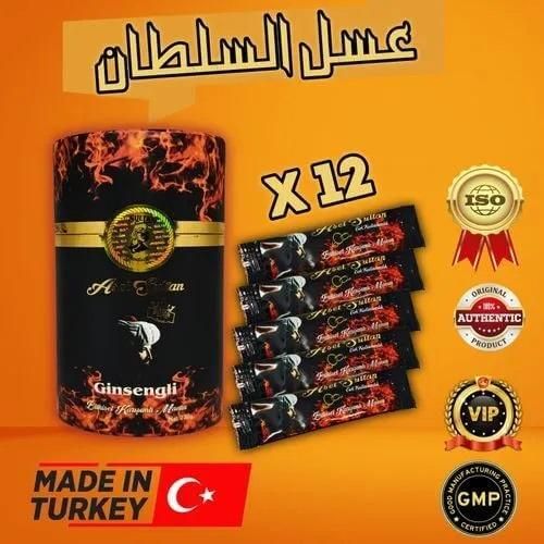 New Assel sltan EPIMEDIUM HERBAL MIXED PASTE - العسل الملكي للرجال، تركيبة أفروديساك الطبيعية مع الجينسنغ المكثف، 12 كيسًا فعالاً