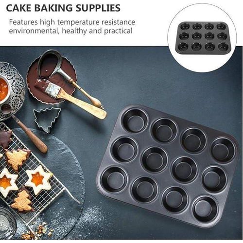 Mini moule pain 12 cavits antiadhsif carr en acier au carbone petit moule pain individuel