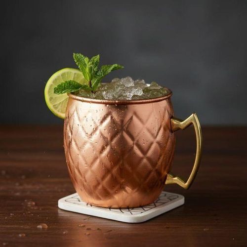 Mug en Cuivre Martel avec Intrieur Inox - Gobelet Isotherme pour Boissons Fraches500ml