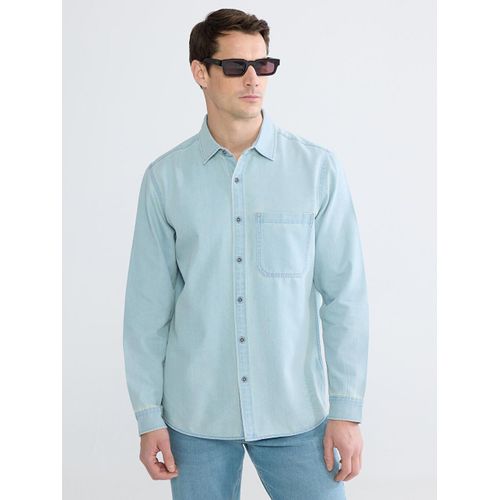Chemise en Denim pour Hommes Coupe Décontractée