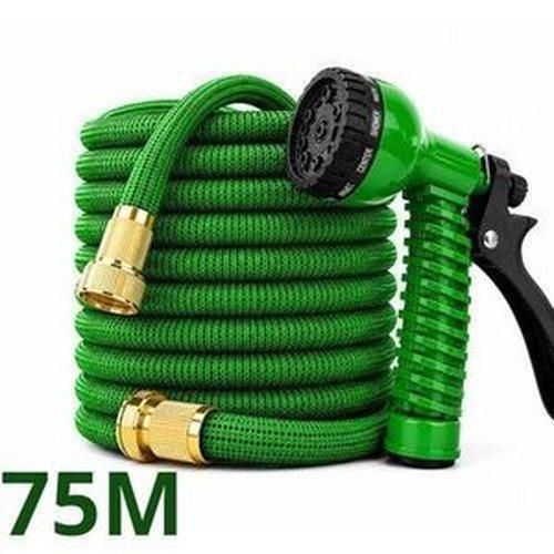 Tuyau d'arrosage extensible avec raccords en aluminium 75M – Léger, Résistant & Ultra Pratique