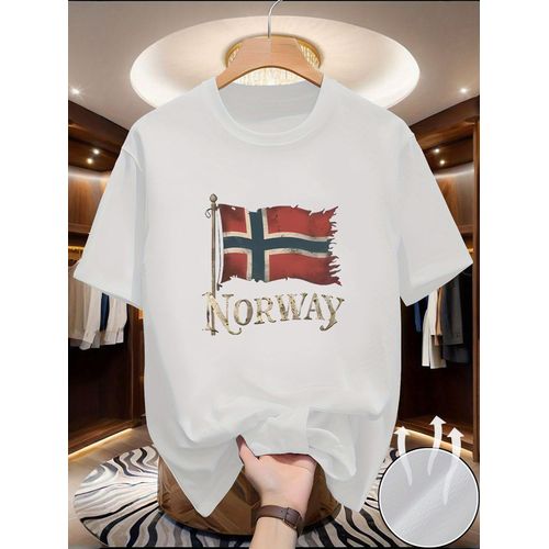 T-shirt d'été ample à col rond pour homme avec imprimé de lettres et de basketball, haut de marque tendance et polyvalent